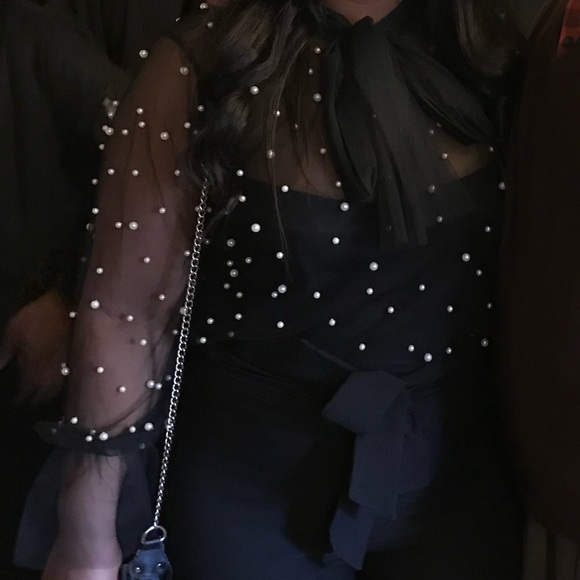 Ms Bling Miami Tops - Mesh pearl top